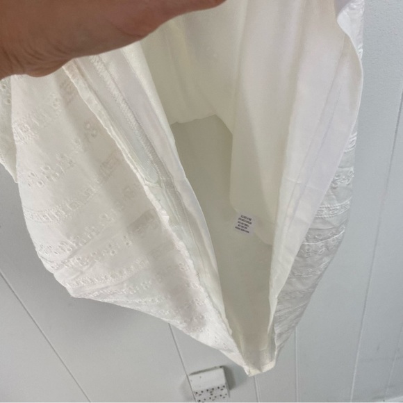 Roolee Mom Dress S Eyelet Lace Knee Length Ruffle Sleeve Nursing Breastfeeding - Picture 5 of 16